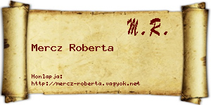 Mercz Roberta névjegykártya